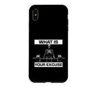 What is Your Excuse Skeleton Gym Motivation Deadlift Art Coque pour iPhone XS Max