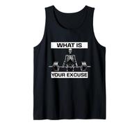 What is Your Excuse Skeleton Gym Motivation Deadlift Art Débardeur