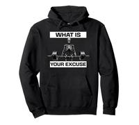What is Your Excuse Skeleton Gym Motivation Deadlift Art Sweat à Capuche