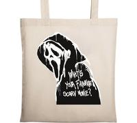 What is Your Favorite Scary Movie Sac fourre-tout en coton écologique naturel Beige