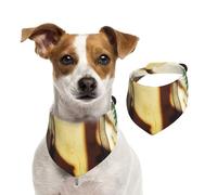 What Kind of Wooden Door Pet Scarf Bandana Printemps Été Coton Doux Chiot Foulards Réglable Accessoires pour Petite, Moyenne Grande Fille Garçon Chiot Taille M