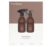 What Matters - Coffret Duo Maison - Multi-Surface & Liquide Vaisselle - Fleur D'Oranger - 2 x 290 ml - Végan, éco-conçu - Flacons en verre renforcé® rechargeables - Fabriqué en France