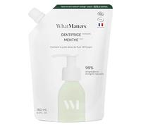 What Matters - Éco-Recharge Dentifrice Menthe Douce - 180ml - Composé à plus de 99% d’ingrédients d’origine naturelle - Recharge pour Flacon en verre renforcé® - Fabriqué en France