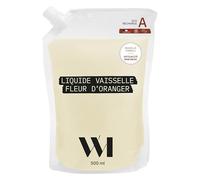 WHAT MATTERS Éco-Recharge Liquide Vaisselle au parfum Fleur d'Oranger 500ml | 99% ingrédients d'origine naturelle, Vegan, dégraissant puissant, recharge pour Flacon verre renforcé®, fabriqué en France