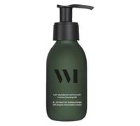 WHAT MATTERS Lait Moussant Nettoyant à l'extrait de guimauve bio, 90ml, Flacon pompe en verre renforcé®, 97,5% d'ingrédients d'origine naturelle, Certifié bio, Tous types de peaux, Fabriqué en France