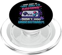 What Part of Not Now I'm Gaming Don't Disturb Funny Gamer PopSockets PopGrip pour MagSafe