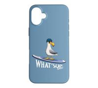 What Sup Beaches Stand Up Paddling Casual Mouette Coque pour iPhone 16 Plus