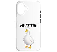 What The Duck Funny Silly Sarcastic Viral Duck Meme Pun Coque pour iPhone 16