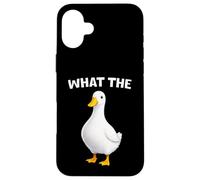 What The Duck Funny Silly Sarcastic Viral Duck Meme Pun Coque pour iPhone 16 Plus