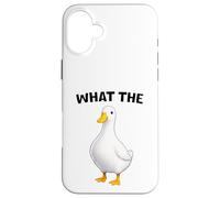 What The Duck Funny Silly Sarcastic Viral Duck Meme Pun Coque pour iPhone 16 Plus