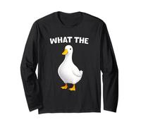 What The Duck Funny Silly Sarcastic Viral Duck Meme Pun Manche Longue