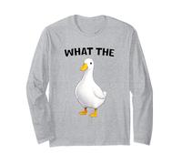 What The Duck Funny Silly Sarcastic Viral Duck Meme Pun Manche Longue