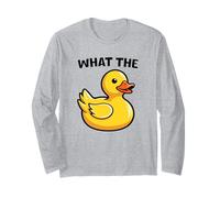 What The Duck Funny Silly Sarcastic Viral Duck Meme Pun Manche Longue