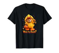 What The Duck Halloween Teddy Bear Wearing Yeallow Duck T-Shirt