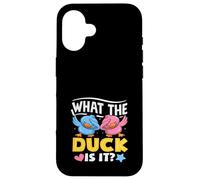 What The Duck is It Funny Gender Reveal Party Pun Dabbing Coque pour iPhone 16