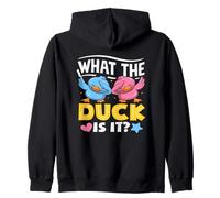 What The Duck is It Funny Gender Reveal Party Pun Dabbing Sweat à Capuche