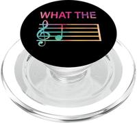 What The F Music Funny Clef Note Music Humor Musician Gift PopSockets PopGrip pour MagSafe