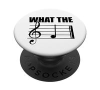 What The F Note de Musique drôle Professeur de Musique Meme PopSockets PopGrip Adhésif