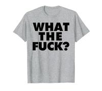 What The Fuck T-Shirt, Homme, Gris Chiné, 4XL