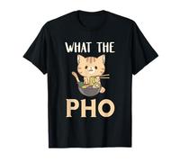 What The Funny Food Pun Cat Pho Gamelle Pho Noodle Soup Lover T-Shirt