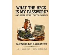 What the Heck Is My Password: Large Print A-Z Internet Logbook with Spacious Writing Lines | Cute Dog Retro PC Design Simple Easy To Read Website Login Keeper for Seniors, Low Vision & Funny Gag Gift