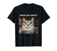 What The Helly Viral Funny Trendy Gen Z Humour Cat Meme T-Shirt