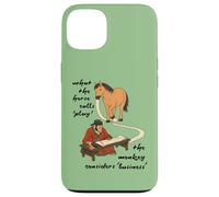What The Horse Calls Play - Jeu de Cheval, Singe Business Meme Coque pour iPhone 13