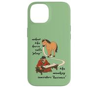 What The Horse Calls Play - Jeu de Cheval, Singe Business Meme Coque pour iPhone 14