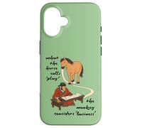 What The Horse Calls Play - Jeu de Cheval, Singe Business Meme Coque pour iPhone 16