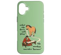 What The Horse Calls Play - Jeu de Cheval, Singe Business Meme Coque pour iPhone 16 Plus
