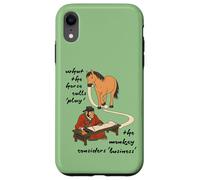 What The Horse Calls Play - Jeu de Cheval, Singe Business Meme Coque pour iPhone XR
