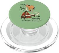 What The Horse Calls Play - Jeu de Cheval, Singe Business Meme PopSockets PopGrip pour MagSafe