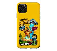 What The Meow Funny Cat UFO Abduction Sci-FI Alien Coque pour iPhone 11 Pro Max