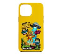 What The Meow Funny Cat UFO Abduction Sci-FI Alien Coque pour iPhone 13 Pro Max
