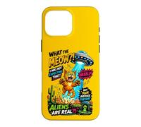 What The Meow Funny Cat UFO Abduction Sci-FI Alien Coque pour iPhone 16 Pro Max
