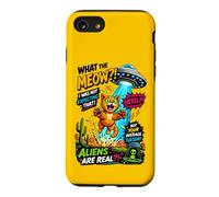 What The Meow Funny Cat UFO Abduction Sci-FI Alien Coque pour iPhone SE (2020) / 7/8