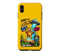 What The Meow Funny Cat UFO Abduction Sci-FI Alien Coque pour iPhone XS Max
