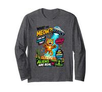 What The Meow Funny Cat UFO Abduction Sci-FI Alien Manche Longue
