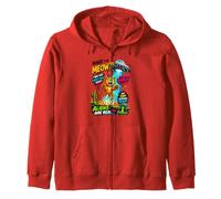 What The Meow Funny Cat UFO Abduction Sci-FI Alien Sweat à Capuche