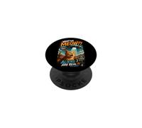 What The Meow Funny Shocked Cat UFO Alien Flying Saucer PopSockets PopGrip Adhésif