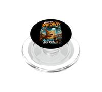 What The Meow Funny Shocked Cat UFO Alien Flying Saucer PopSockets PopGrip pour MagSafe