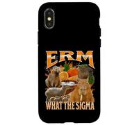 What The Sigma Funny Capybara Meme Bootleg Graphic Coque pour iPhone X/XS