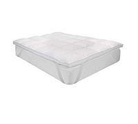 What the Sleep - Surmatelas Hôtel Plumes 150x200 cm - Épaisseur 5 cm - Plume 100%, Ultra Doux, Respirant, Confort Moelleux - Couvre-matelas Luxe - Marque Européenne