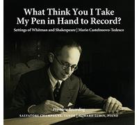 What Think You I Take My Pen in Hand to Record