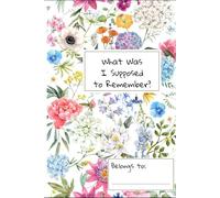 What Was I Supposed to Remember?: Organized Thoughts Log Book