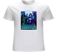 What We Do in The Shadows T Shirt for Men O Neck Cotton Short Sleeve Tee Shirt Clothing O Neck Tee White M
