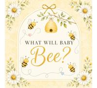 What Will Baby Bee Guest Book: Bumble Bee Gender Reveal Party Keepsake with Predictions, Wishes and Gift Log | Honeycomb and Daisy Design