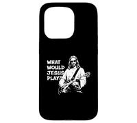 What Would Jesus Play? Funny Jesus Meme Jouant de la Guitare Coque pour iPhone 15 Pro
