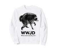 What Would Jimothy Do? WWJD Funny Seattle Raccoon Joke Sweatshirt