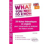 What You Need To Know - Kit De Survie Du Supérieur - 25 Fiches Thématiques En Anglais Pour Comprendre Et Analyser Les Enjeux Actuels